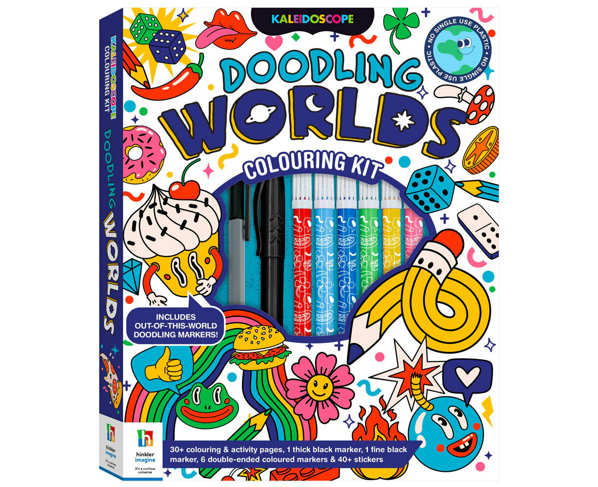 Kaleidoscope Colouring Doodling Worlds Kit Kids/Childrens Activity Toy 8+