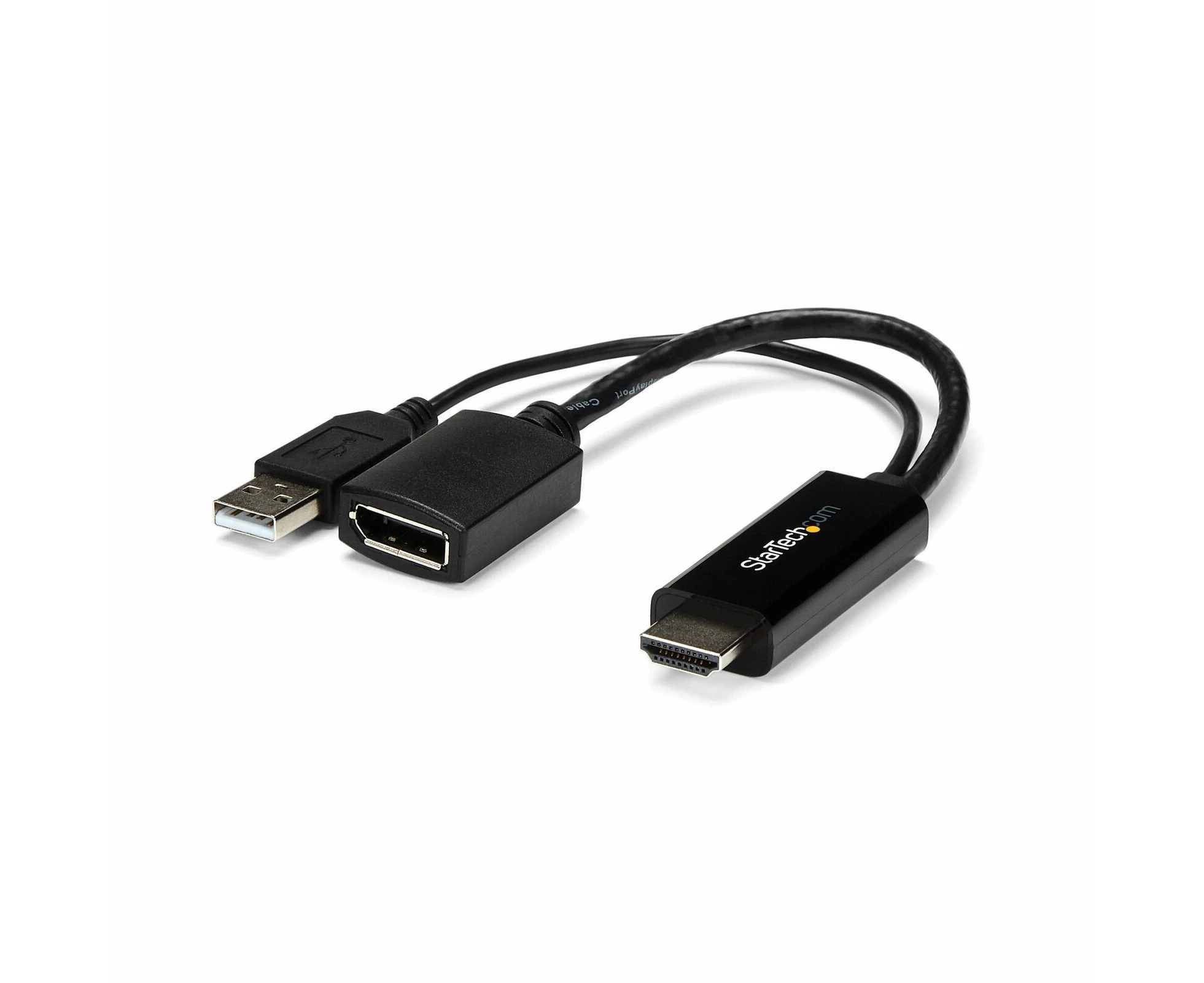 Star Tech 4K 30Hz Active HDMI to Displayport Adapter for Laptop/Desktop 1m Black