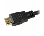 Star Tech 4K x 2K High Speed 2 Male Connector HDMI Cable for A/V Devices 0.5m BK