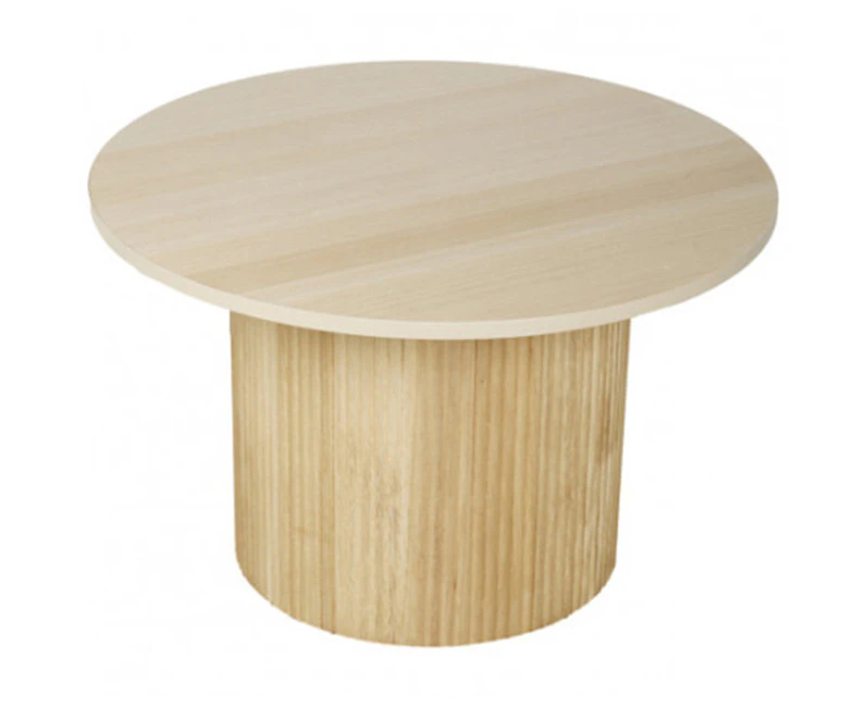 Maine & Crawford Aimee 65cm Fluted Coffee Table Round Home Furniture Natural