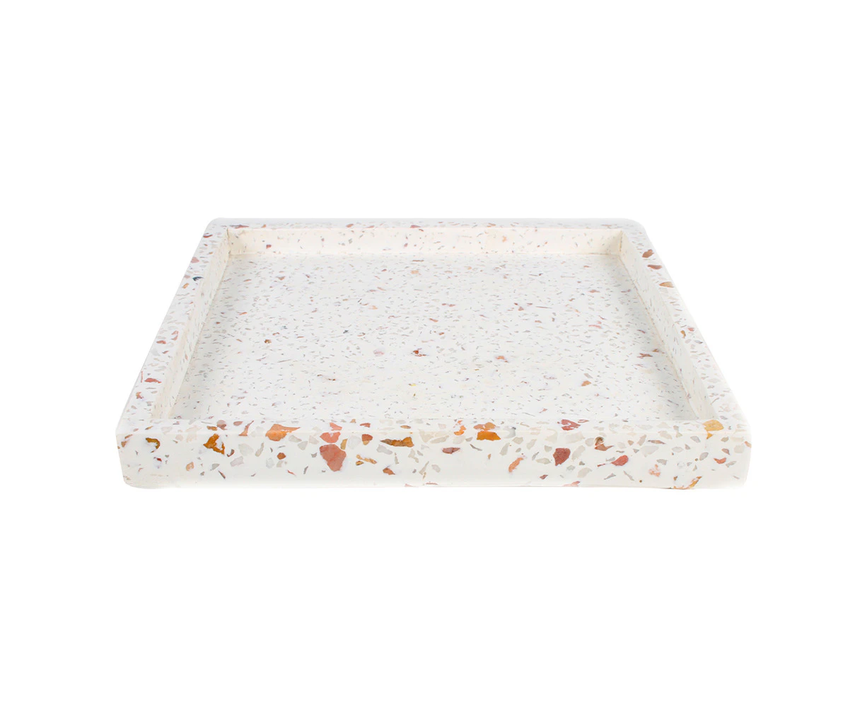 Maine & Crawford Luca 20cm Terrazzo Serving Board Square Kitchen Tray/Platter