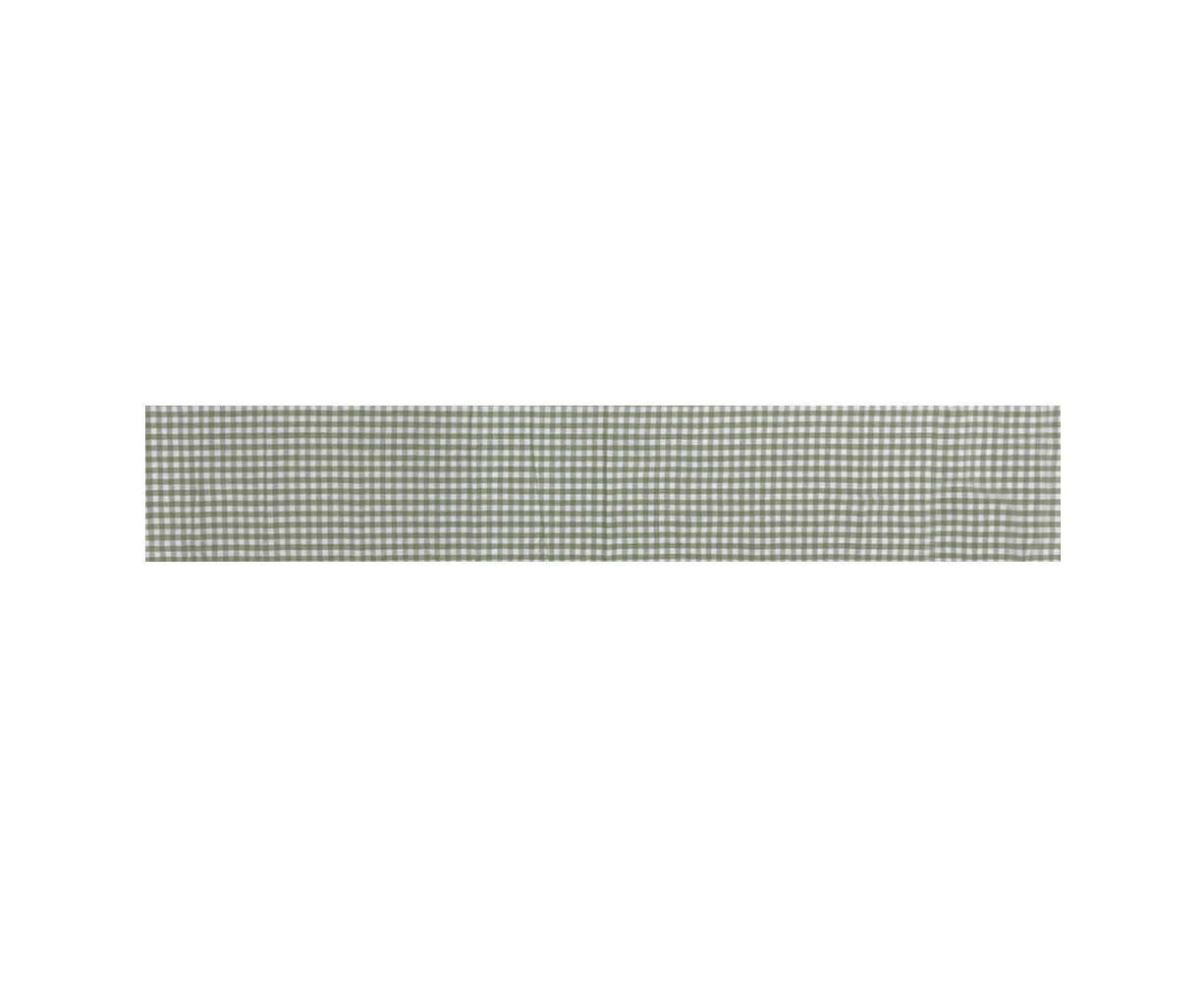 Maine & Crawford Cyrlla 180x33cm Gingham Cotton Table Runner Mat Sage Green