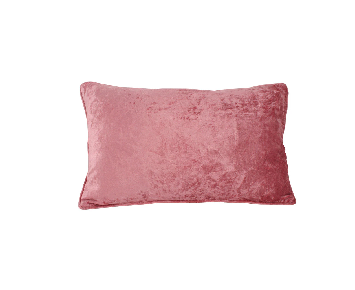 Maine & Crawford Madoc 50x30cm Velvet Filled Long Cushion Pillow Orchid Pink