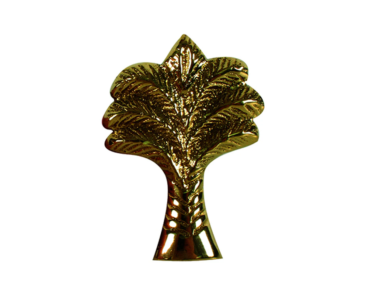 Maine & Crawford Belize 6x4cm Brass Palm Tree Knob For Home Drawer Furniture