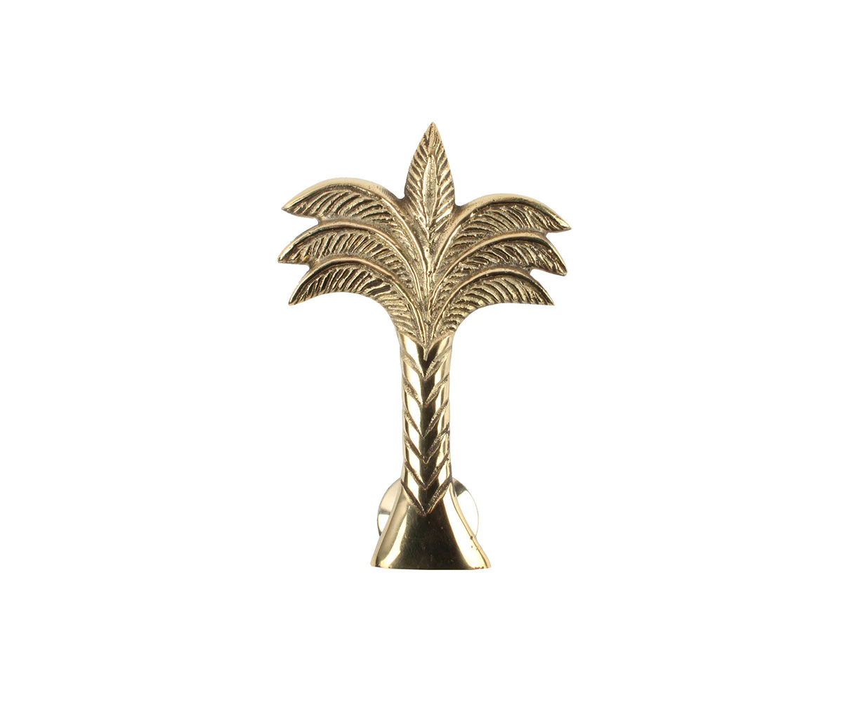 Maine & Crawford Belize 14x7cm Antique Brass Palm Tree Door Knocker For Drawer