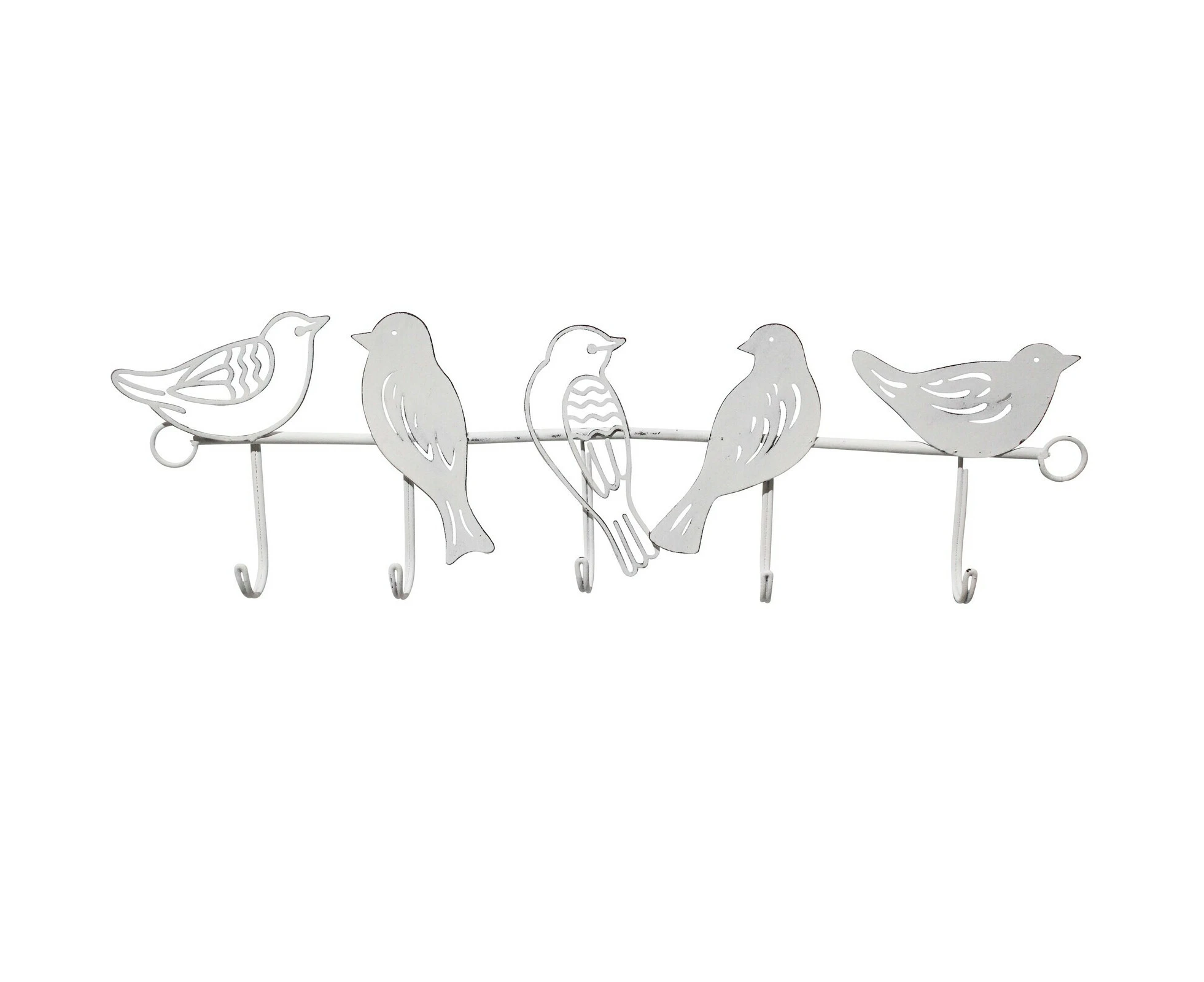 Bird Hooks Metal 32cm Wall Mounted Clothes/Key Holder Hanger/Storage Organiser