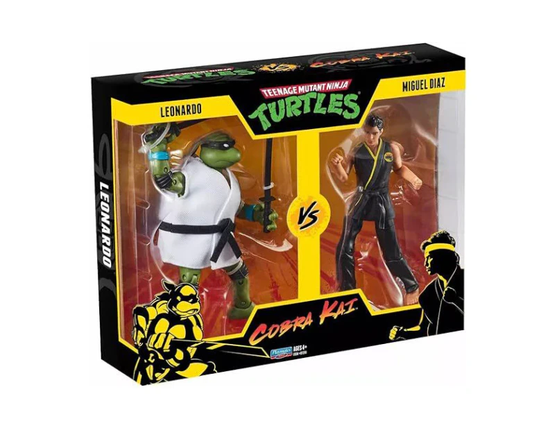 2pc TMNT vs Cobra Kai 6''/15.2cm Action Figures Leo vs Miguel Diaz Toy 4y+