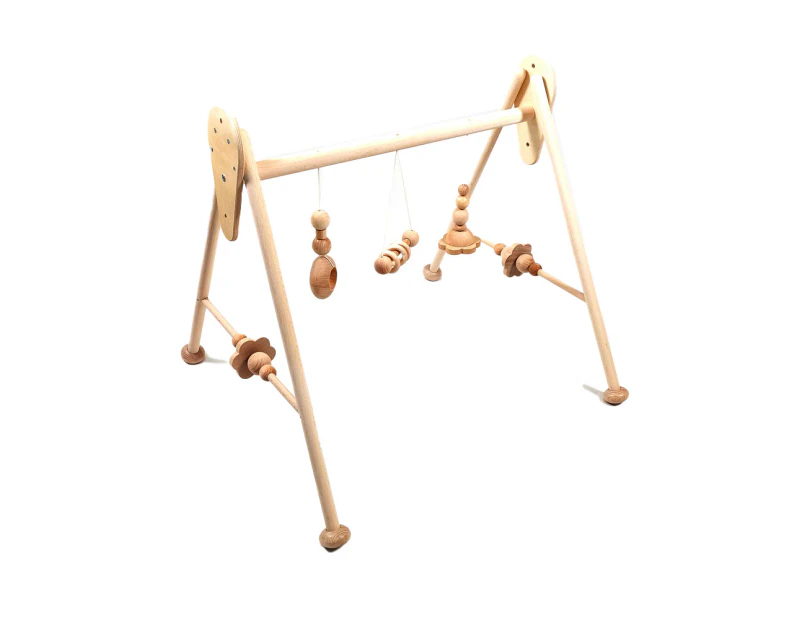 Hess Spielzeug 60cm Wooden Activity Play Gym w/ Rattle Baby/Infant 0m+ Natural