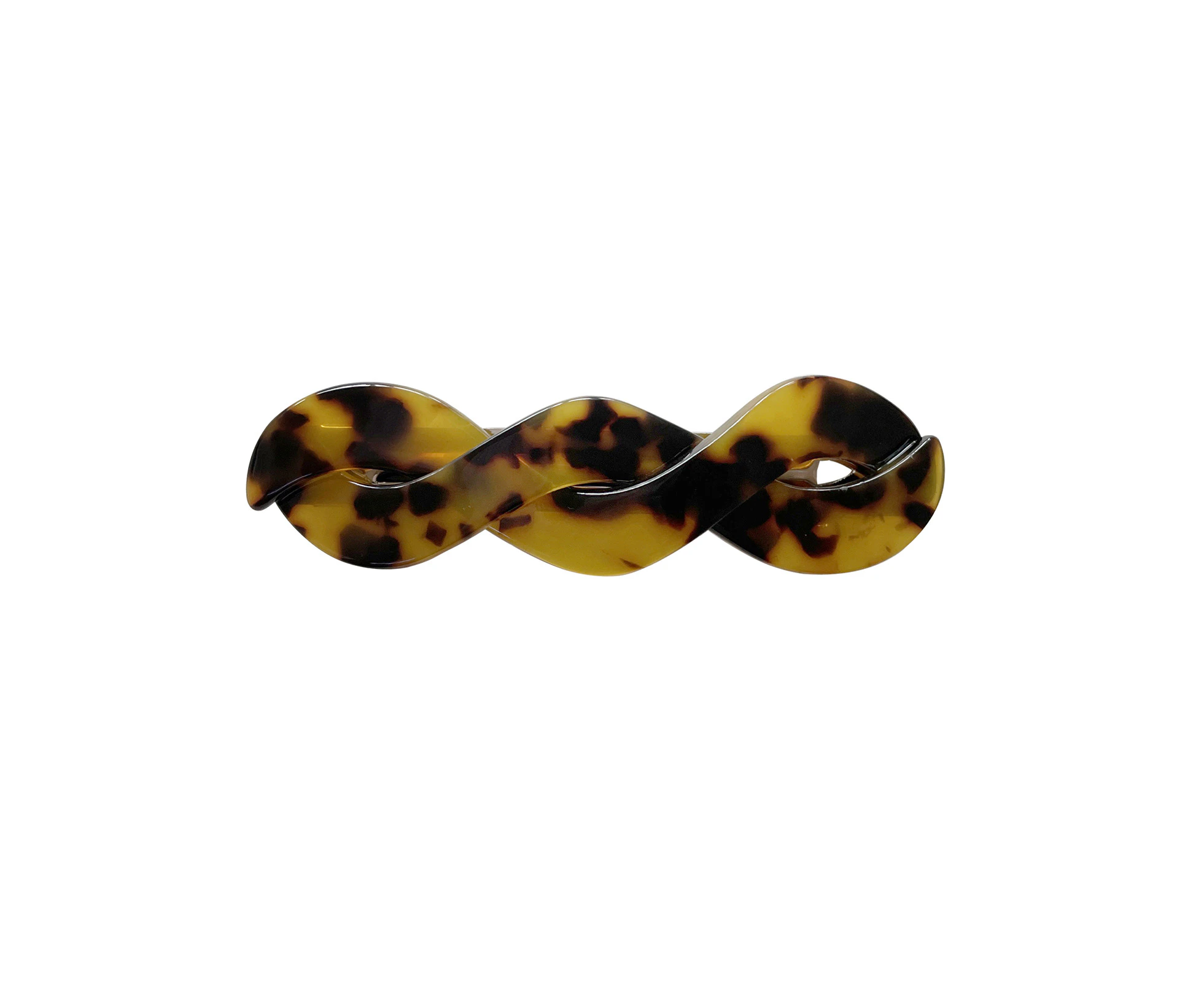 Culturesse Charli Twisted 8.3cm Resin Barrette Hair Clip Accessory Tortoise