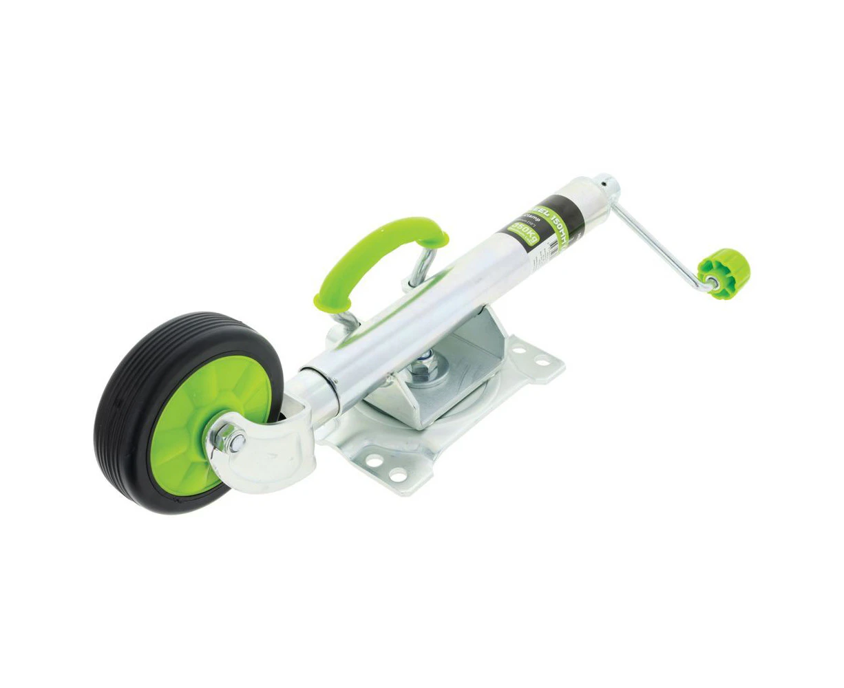 Hulk 4x4 Offroad Camping Boat 350Kg Jockey Wheel Swivel 150mm Adjustable Green