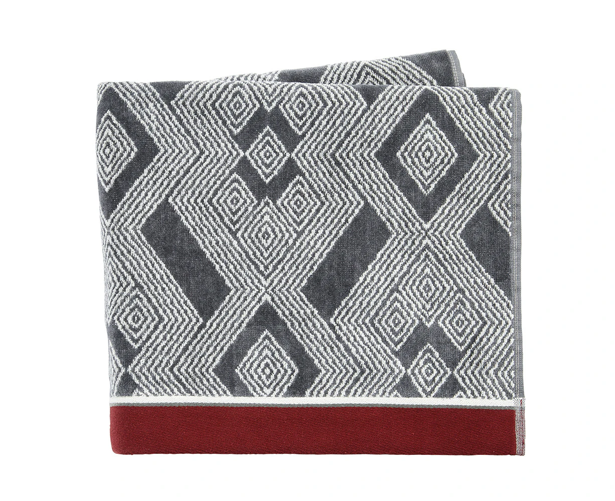 Bedeck Of Belfast Siya Home Decor Bathroom Hand Towel Charcoal Coloured 50x90cm