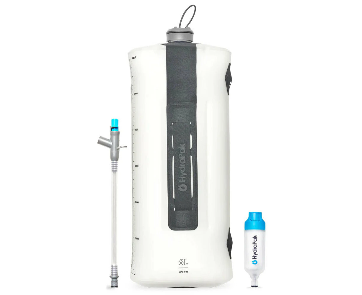 HydraPak Ultra-Light Portable 6L Seeker Water Container Storage w/ Filter Kit