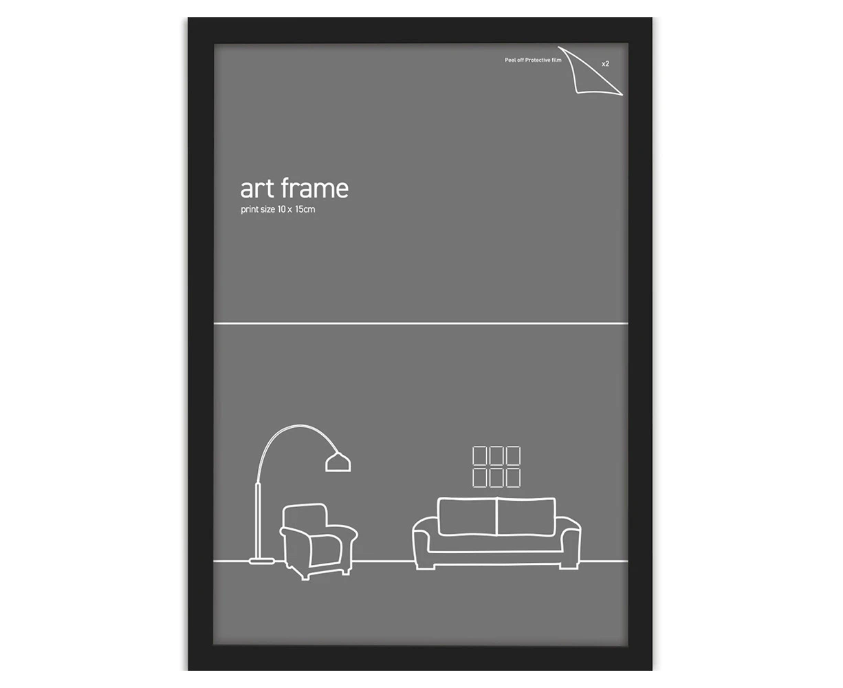 Frames & Hangers 10x15cm Wall Hanging Sleek Picture/Photo/Poster Frame Black