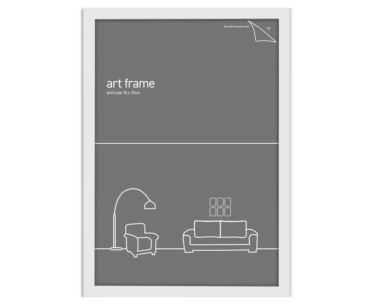 Frames & Hangers 10x15cm Wall Hanging Sleek Picture/Photo/Poster Frame White