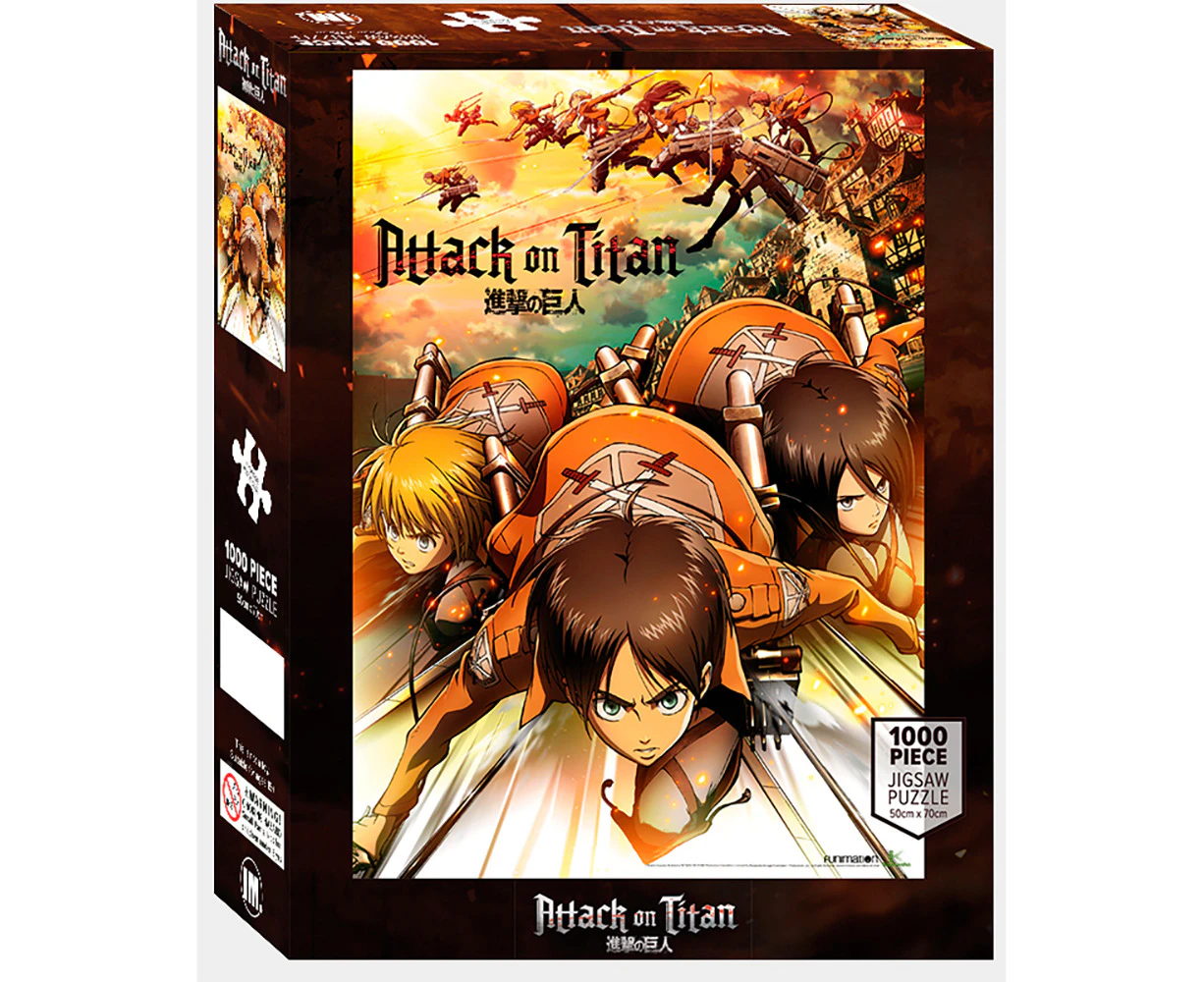 1000pc Attack on Titan Anime Manga Themed Jigsaw Puzzle Set 50x70cm 3y+