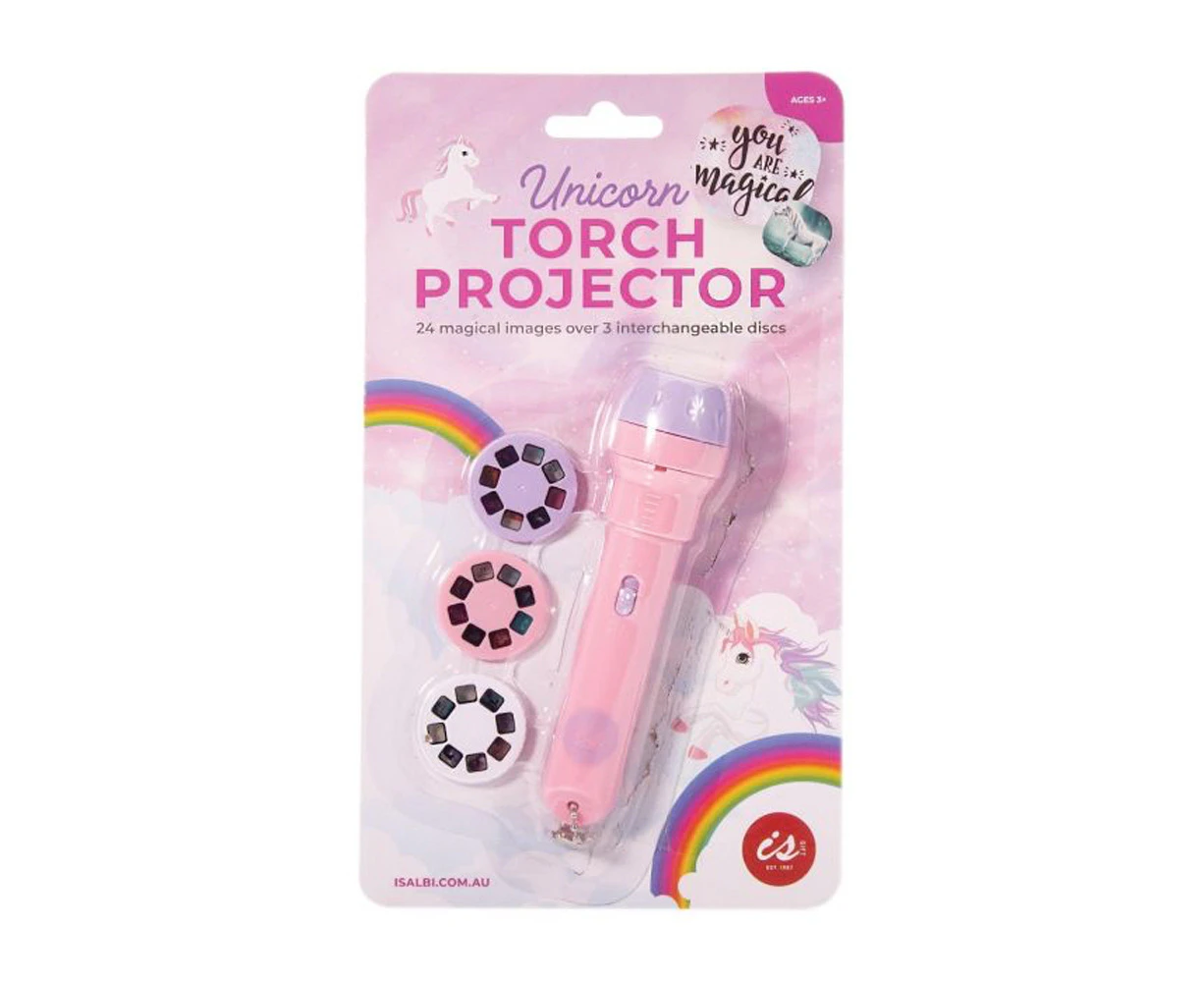 Isgift Torch Projector Unicorn Fantasy Kids/Childrens Toy Pink 3x3x12.5cm