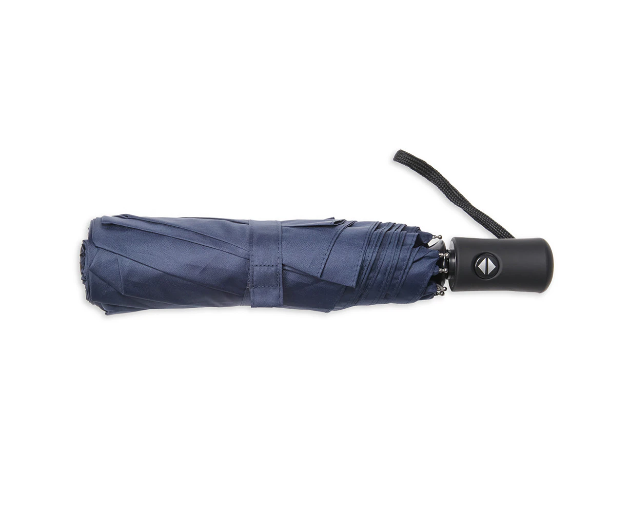 Jeff Banks Automatic Open/Close Compact Wind/Rain/Sun Umbrella Navy 60x105cm