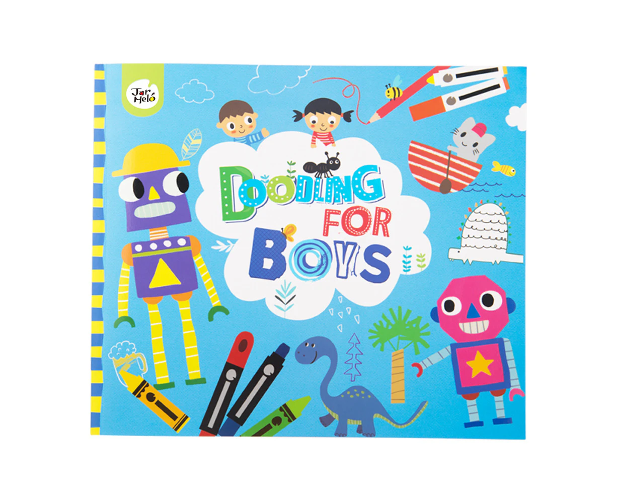 Jarmelo Doodling Book For Boys Kids Fun Drawing/Colouring Craft Activity 3+