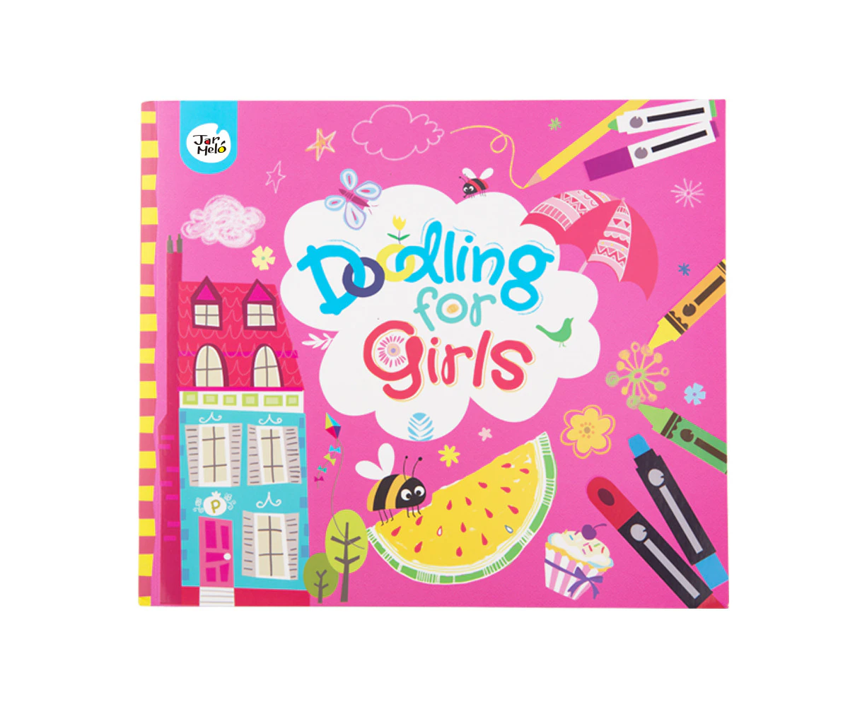 Jarmelo Doodling Book For Girls Kids Fun Drawing/Colouring Craft Activity 3+