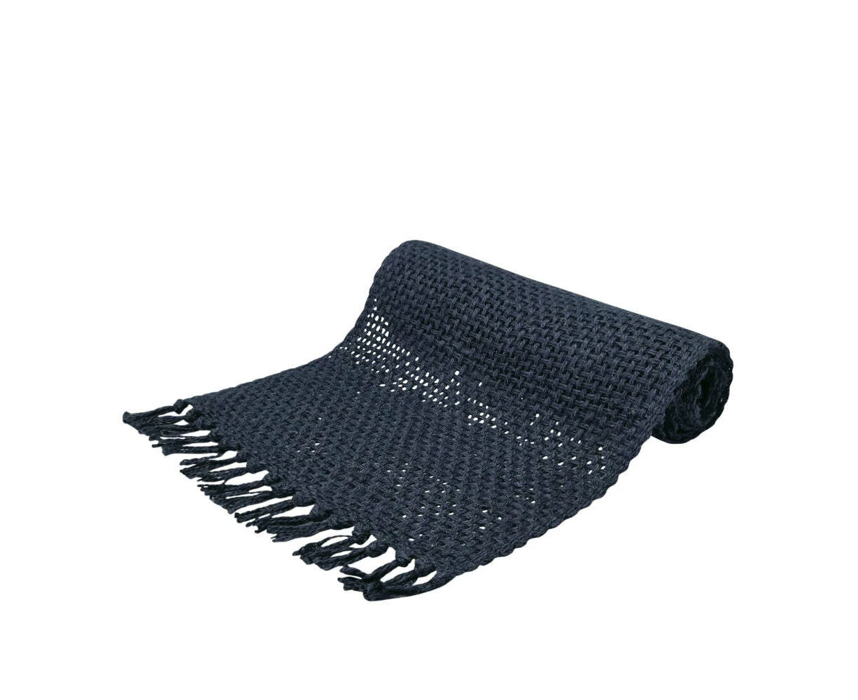 J.Elliot Home Rowan 37x180cm Jute Table Runner Rectangle Dining Party Decor Navy