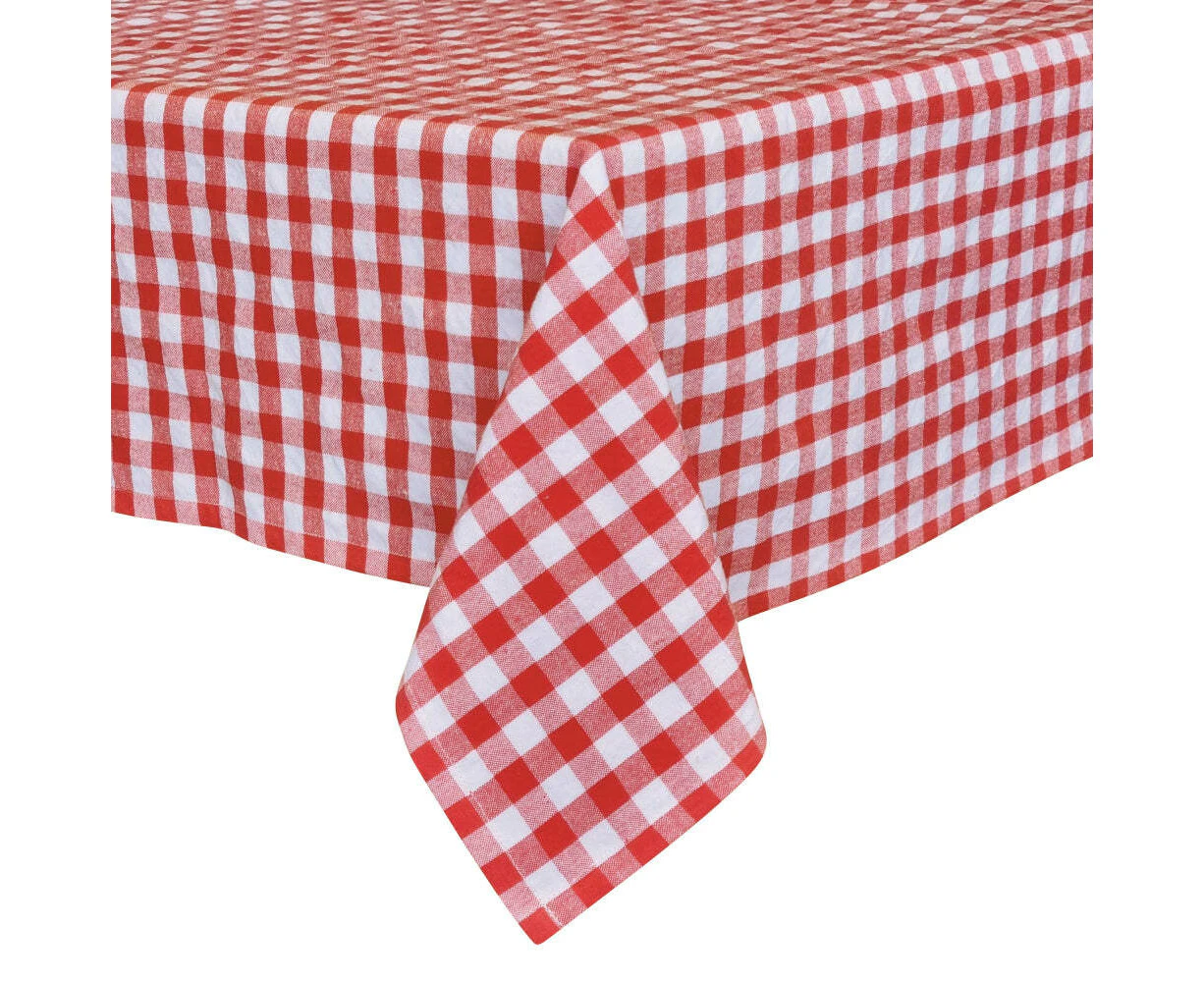 J.Elliot Home Ginny 150x300cm Cotton Tablecloth Rectangle Table Cover Dusty Red