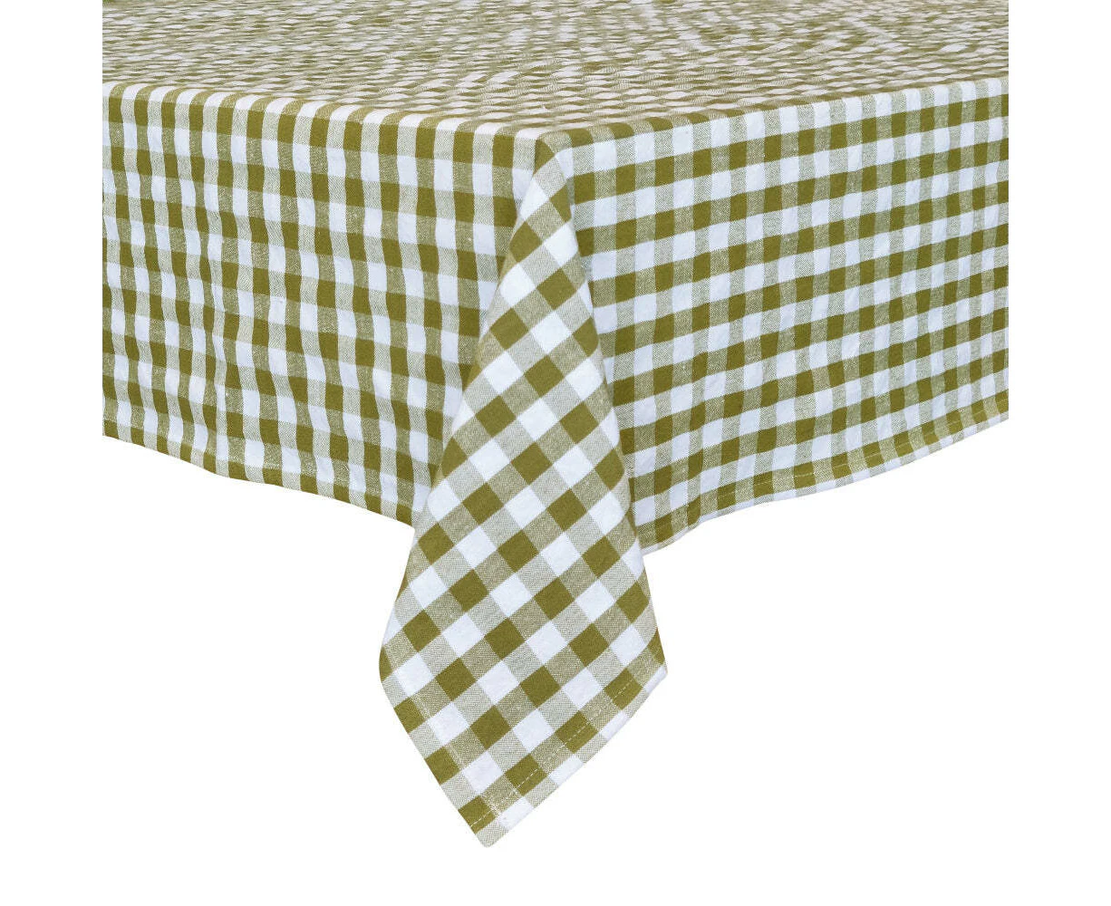 J.Elliot Home Ginny 150x300cm Cotton Tablecloth Rectangle Table Cover Bayleaf