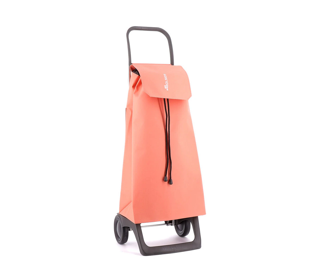 Rolser 40L 2 Wheel Folding Base Portable Shopping Cart Trolley 97.5x35cm Coral