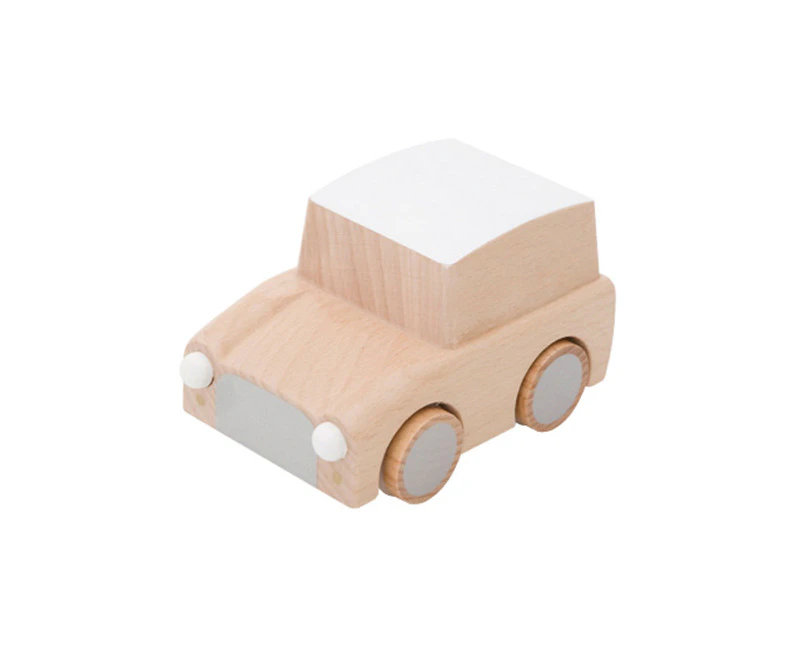 Kiko & gg Kuruma 9cm Car/Vehicle Kids/Children Wooden Pull Back Toy Natural 3+