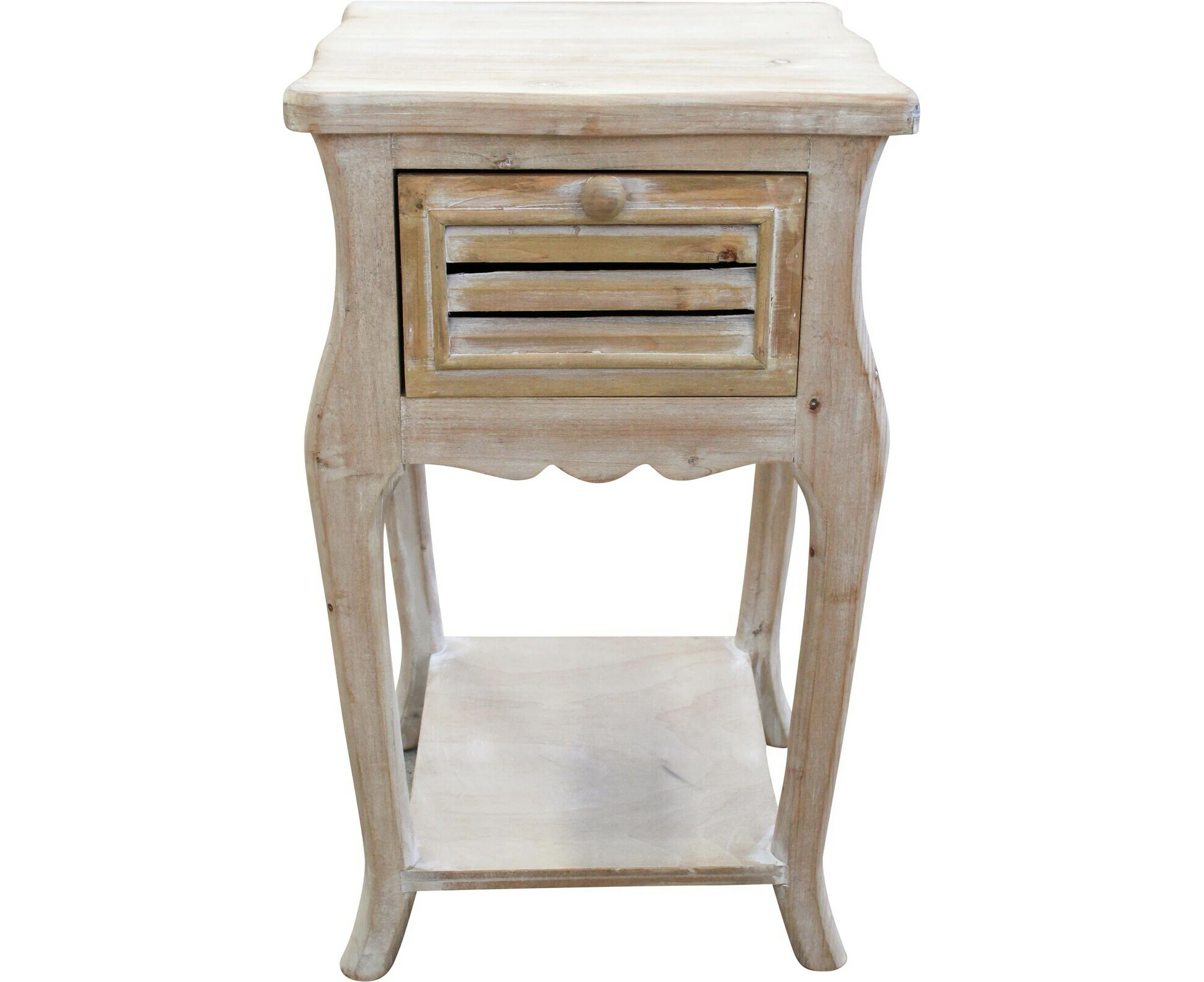 Lenno Fir Wood 38x65cm Bedside Table w/ Drawer Home/Bedroom Furniture Natural