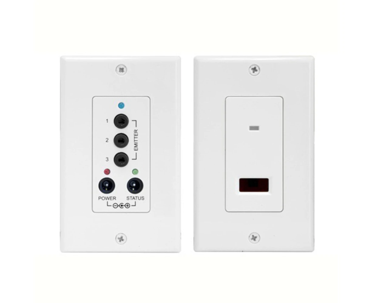 Infrared IR Remote Control Extender Repeater Wall Plate Kit 3x Emitters