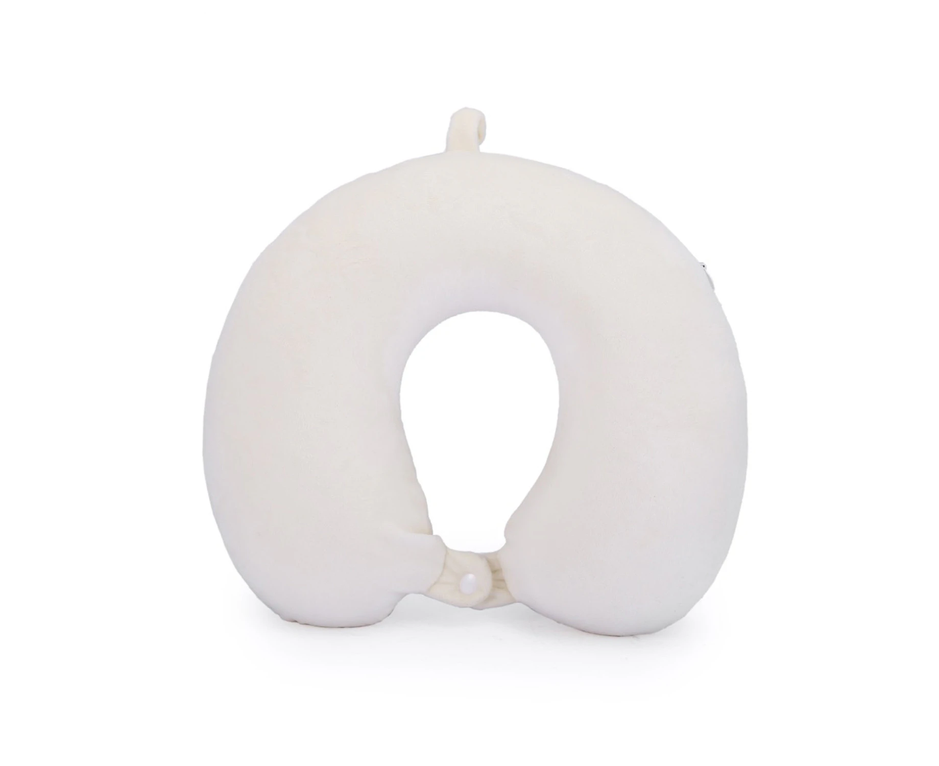 Kate Hill Bloom Lightweight Memory Foam Travel Neck Pillow w/ Loop White