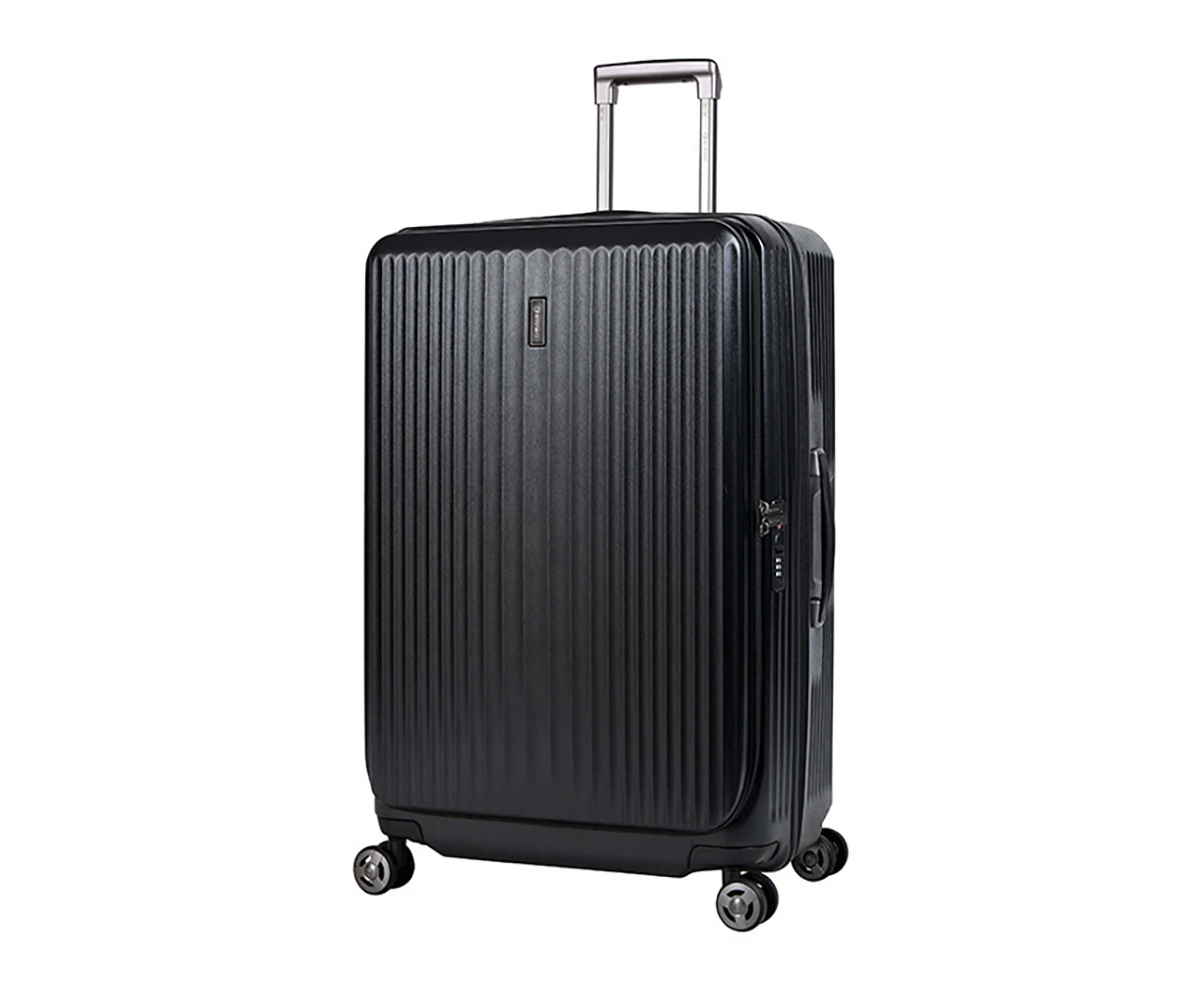 Eminent 28" Trolley Checked Hard Case Luggage Travel Suitcase 76x50x33cm - Black