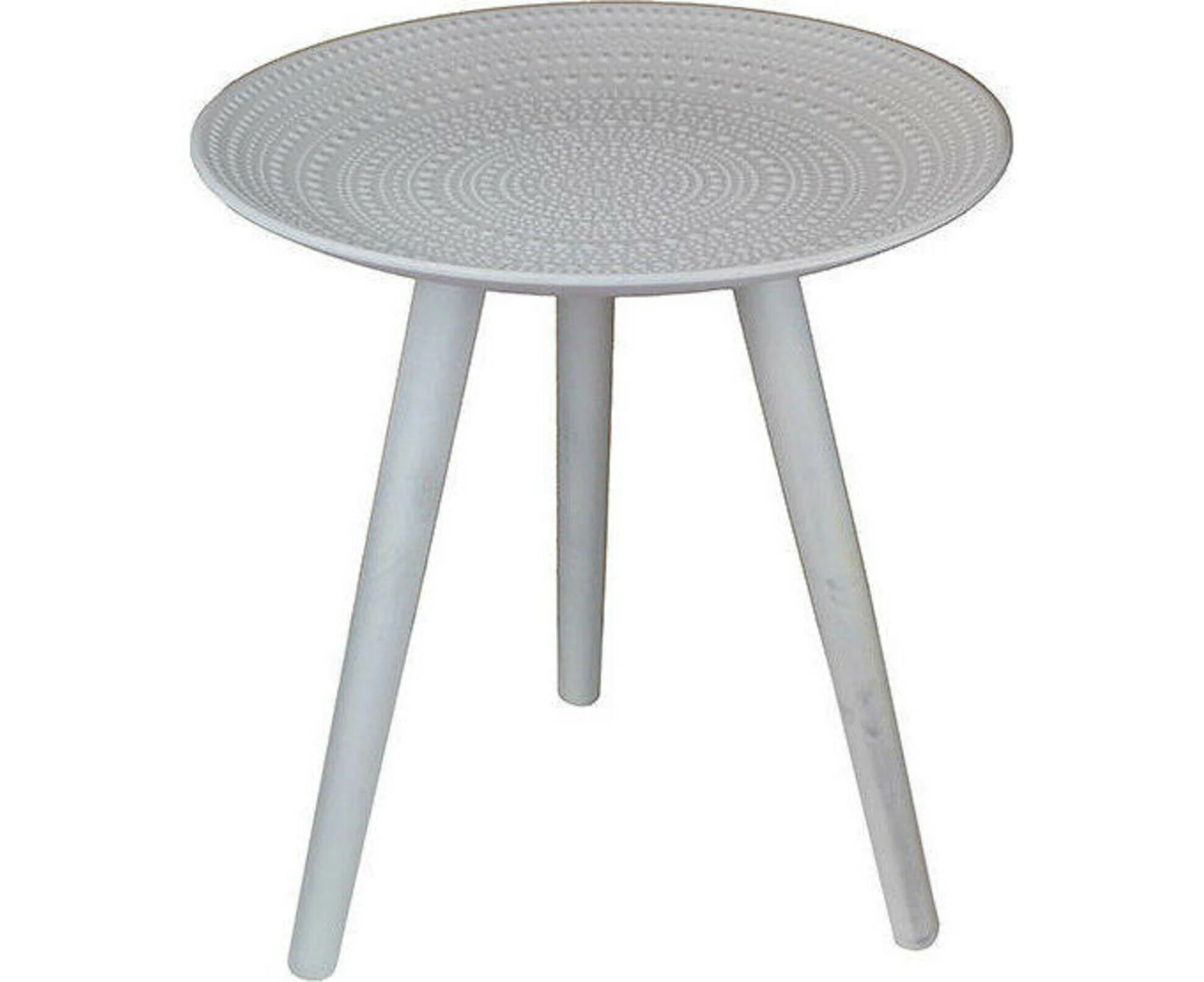 Dotts Medium MDF/Wood 40x44cm Side Table Coffee/Corner Furniture Round White