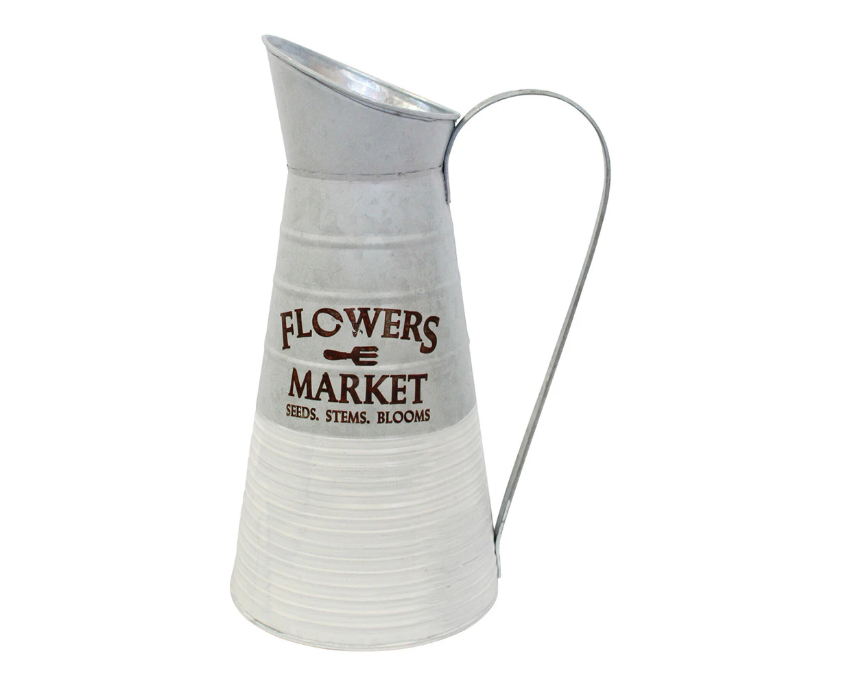 Metal 30cm Watering Jug Flowers Home/Garden Decorative Vitnage Container Tall