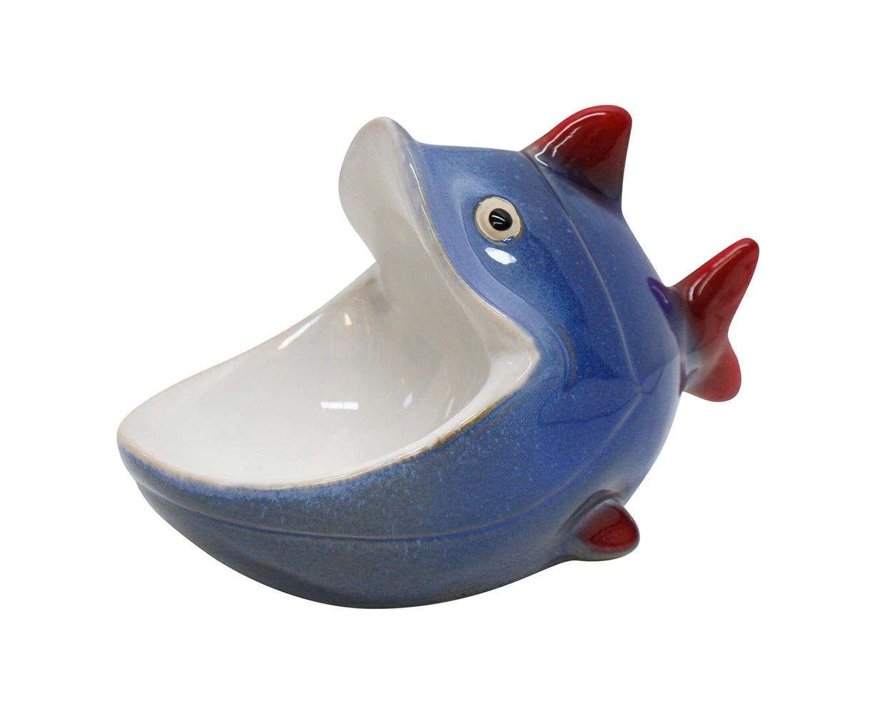 Ceramic 22cm Fish Soap Bar Dish Shower/Bathroom Holder Tray/Rack Plate Blue