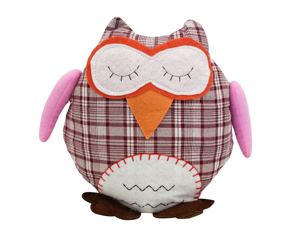 Sand Polyfill 22cm Sleepy Owl Doorstop Home/Office Weighted Heavy Door Stopper