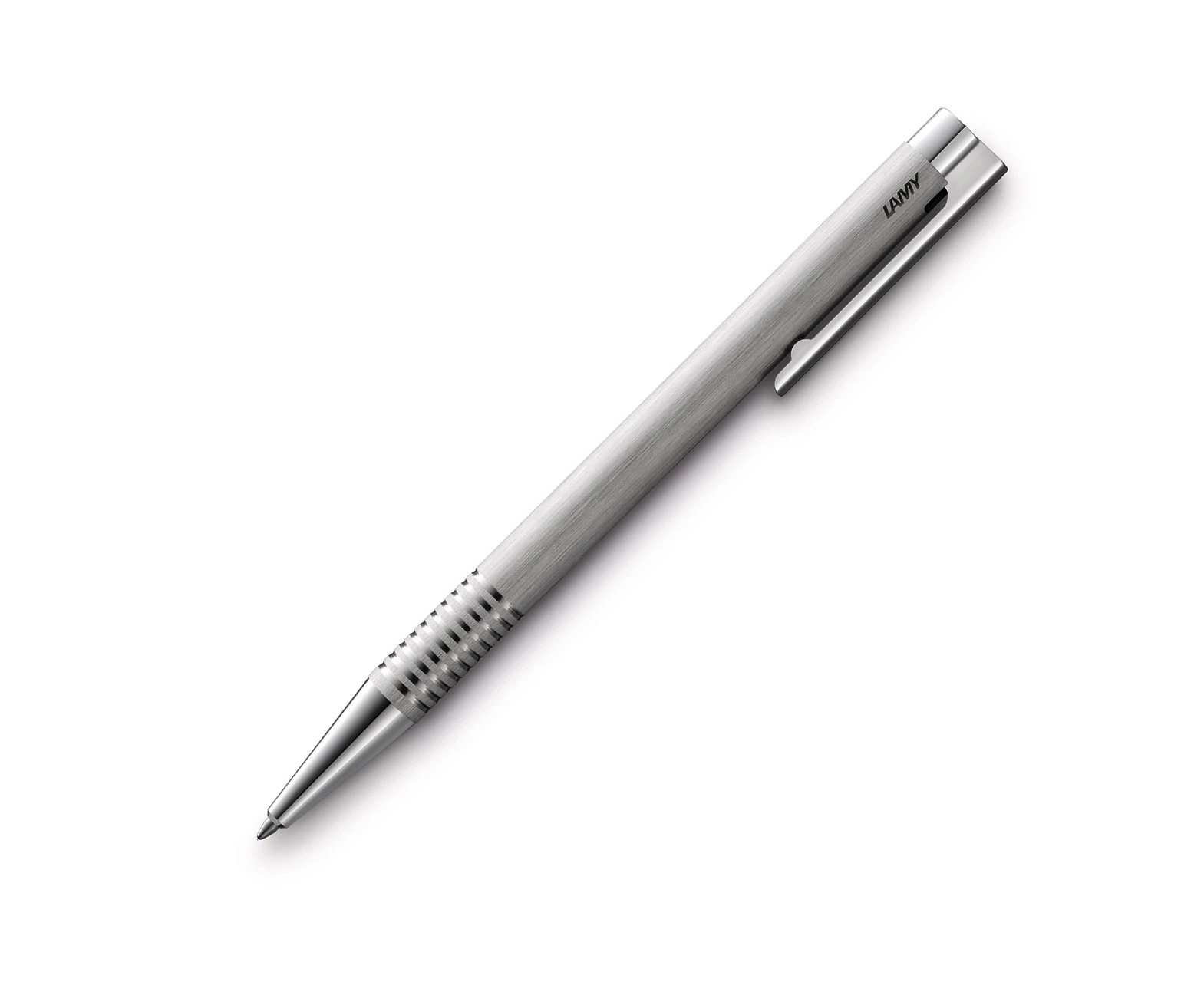 Lamy Logo Steel Nib Brushed Stainless Steel Click & Push-Butoon Ballpoint Pen