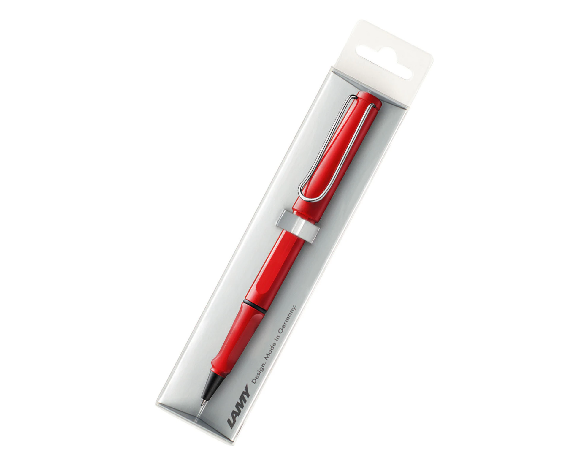 Lamy Safari Hangsell Stainless Steel Nib Non-Fade Plastic Rollerball Pen Red