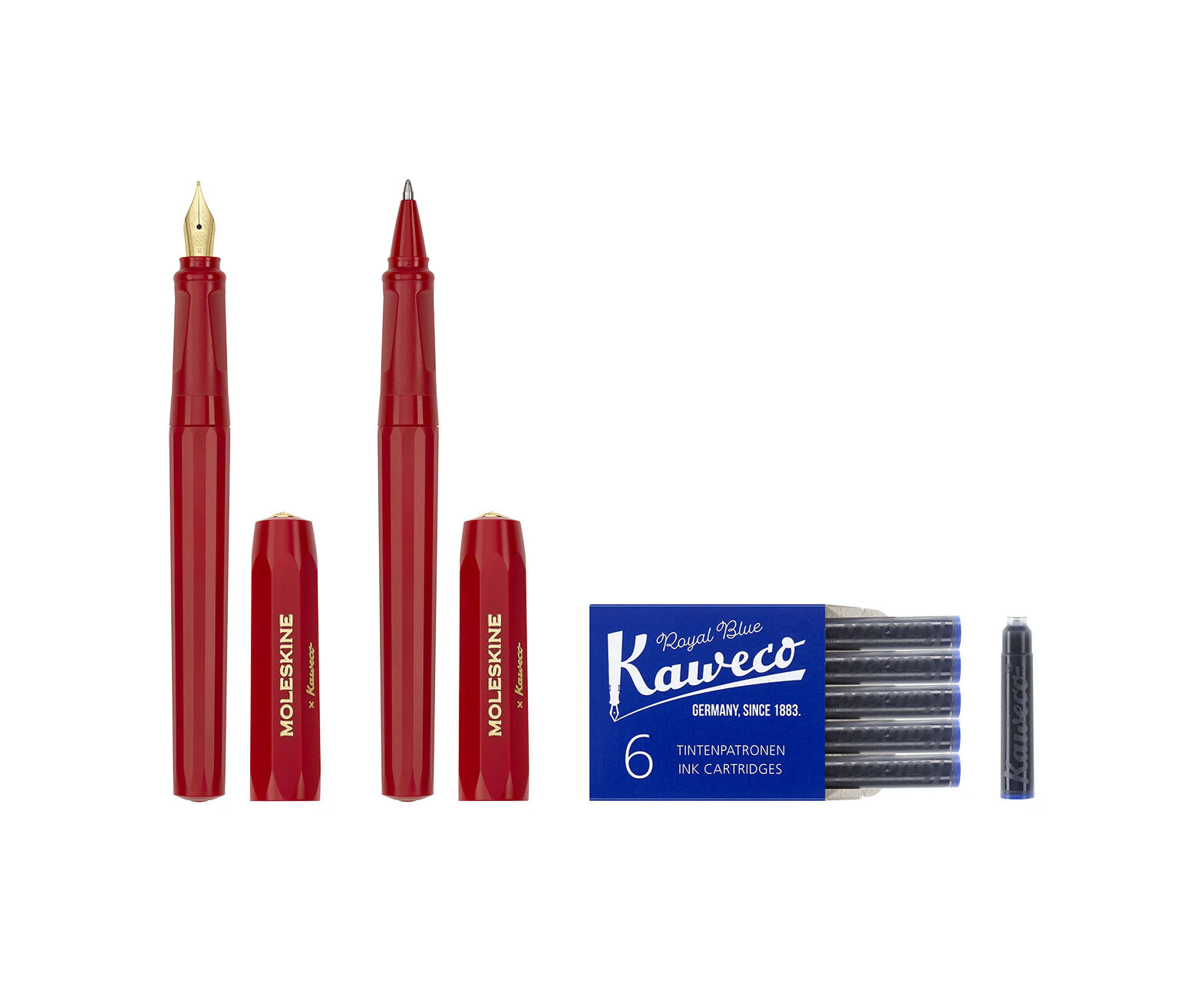 Moleskine Kaweco Collection Pen Set Fine Office/School Writing Ballpoint Red