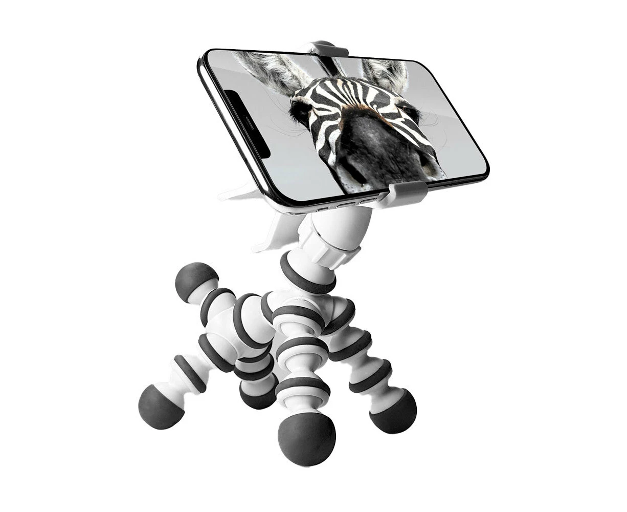 Mustard 20cm Zebra Holder Mobile Smart Phone Tabletop Mount/Stand Adjustable