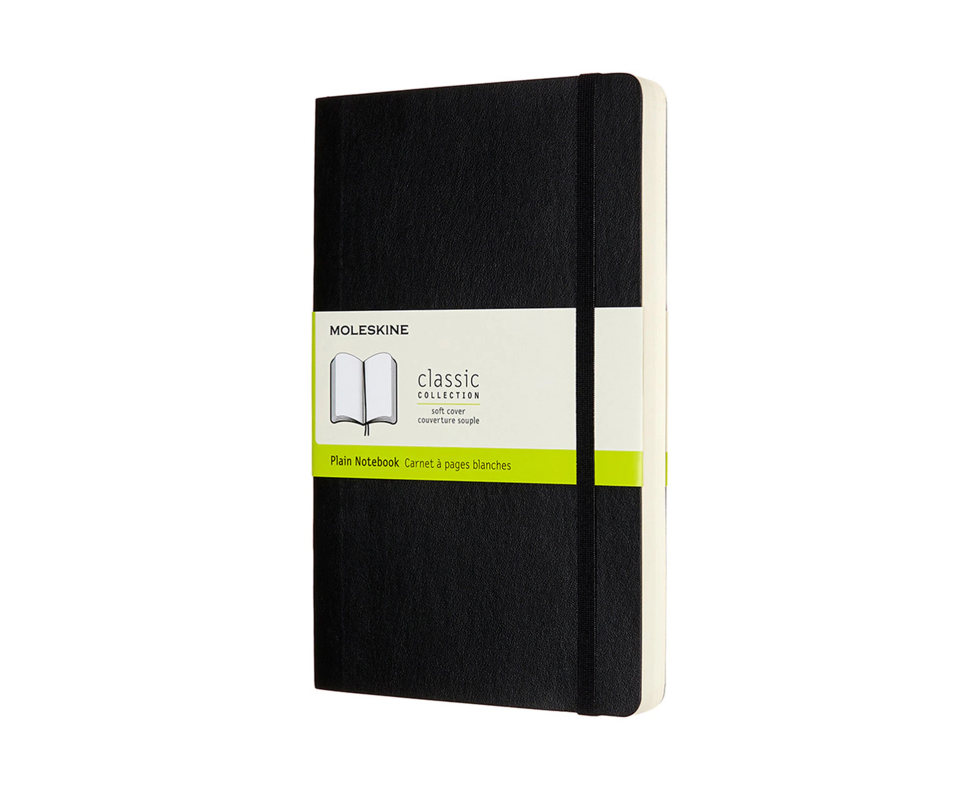 Moleskine Classic Plain Soft Cover Notebook Expanded Student Journal L Black