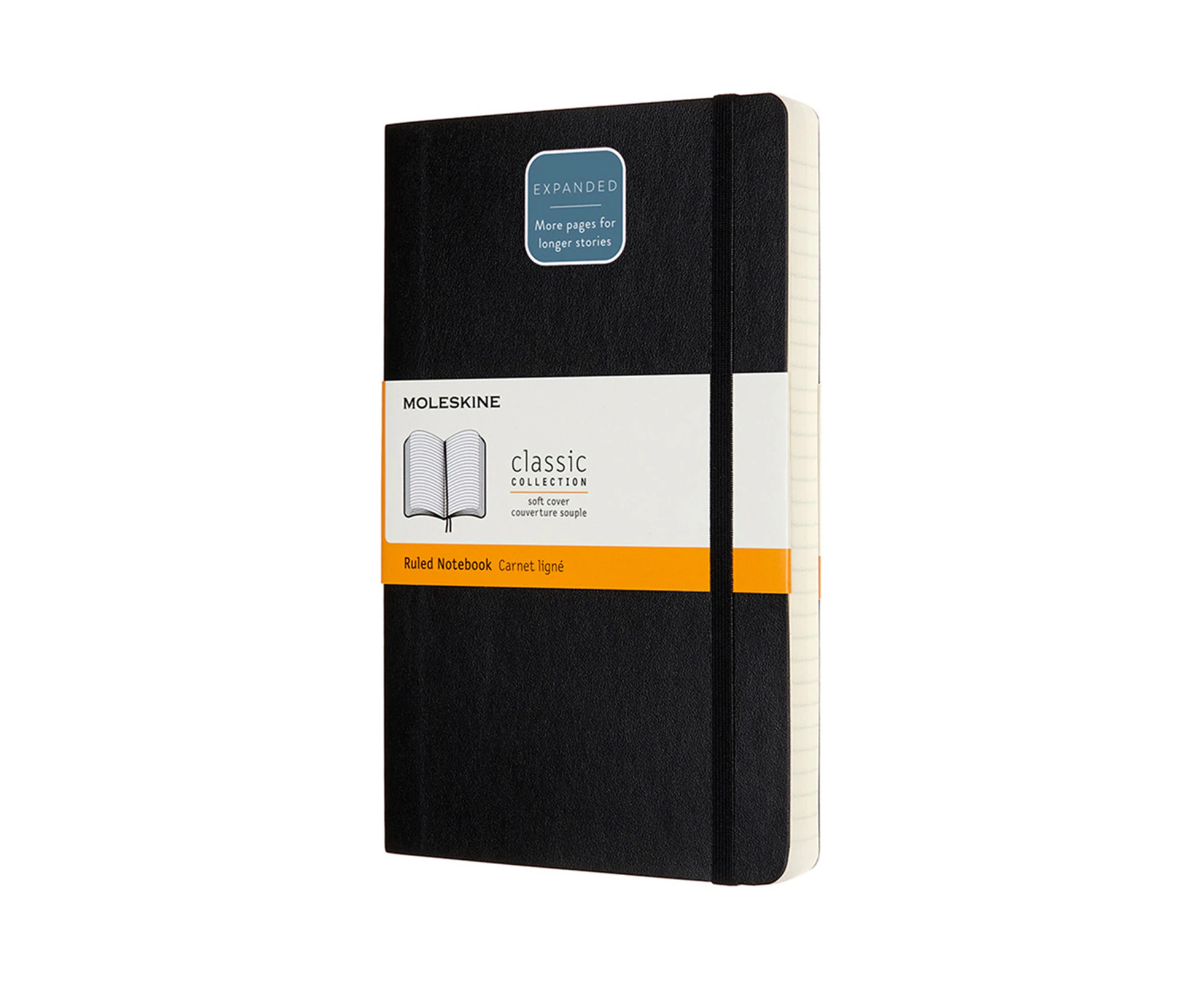 Moleskine Classic Soft Cover Expanded Notebook Office/Student Journal L Black