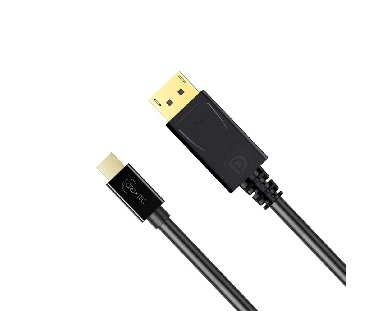 Cruxtec MD8K-01-BK Mini Displayport Male To Displayport Male Cable 1m Black