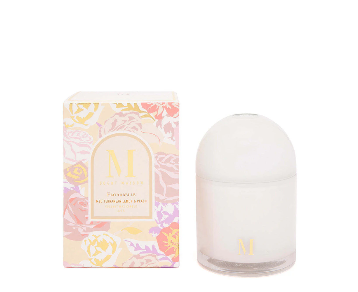 Scent Maison Florabelle 375g Scented Wax Candle Home Fragrance Lemon and Peach