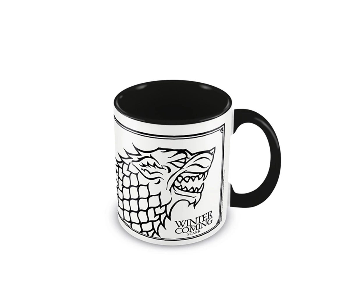 Game of Thrones Stark Themed Print Gift Coffee Mug Drinking Cup 300ml Black