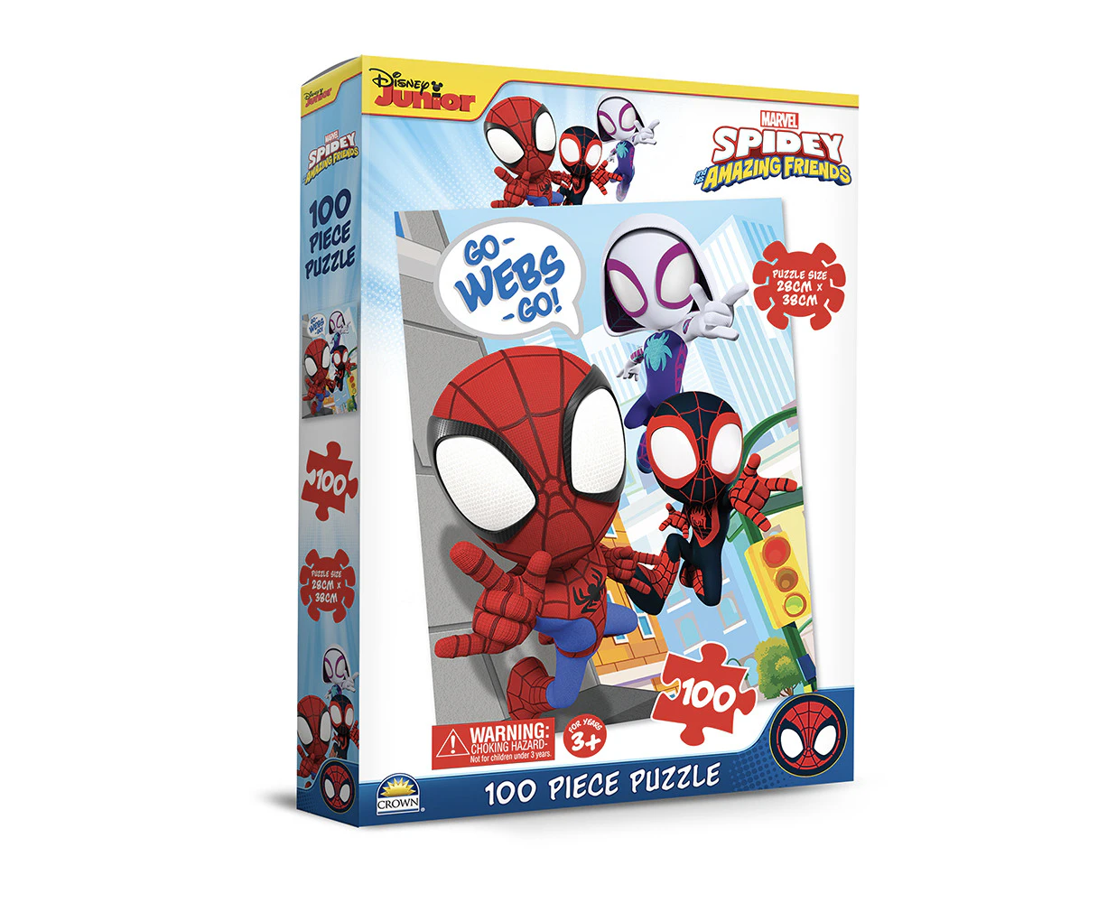 100pc Crown Spidey and His Amazing Friends Kids/Children's Puzzle 3yrs+ 28x38cm