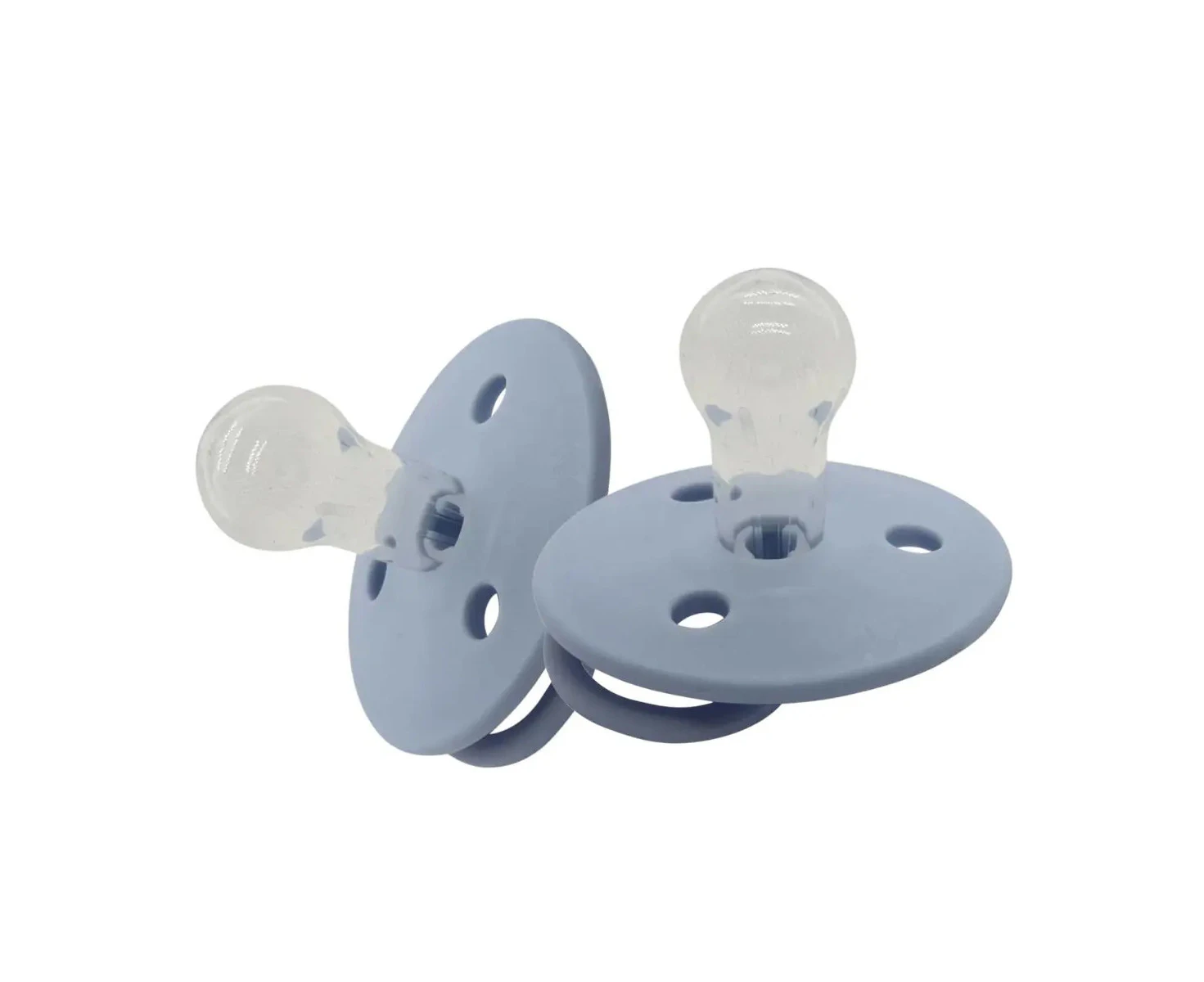 2PK Mininor Baby/Infant Dummy Silicone Teat Pacifier/Soother Nordic Sky Blue 6m+