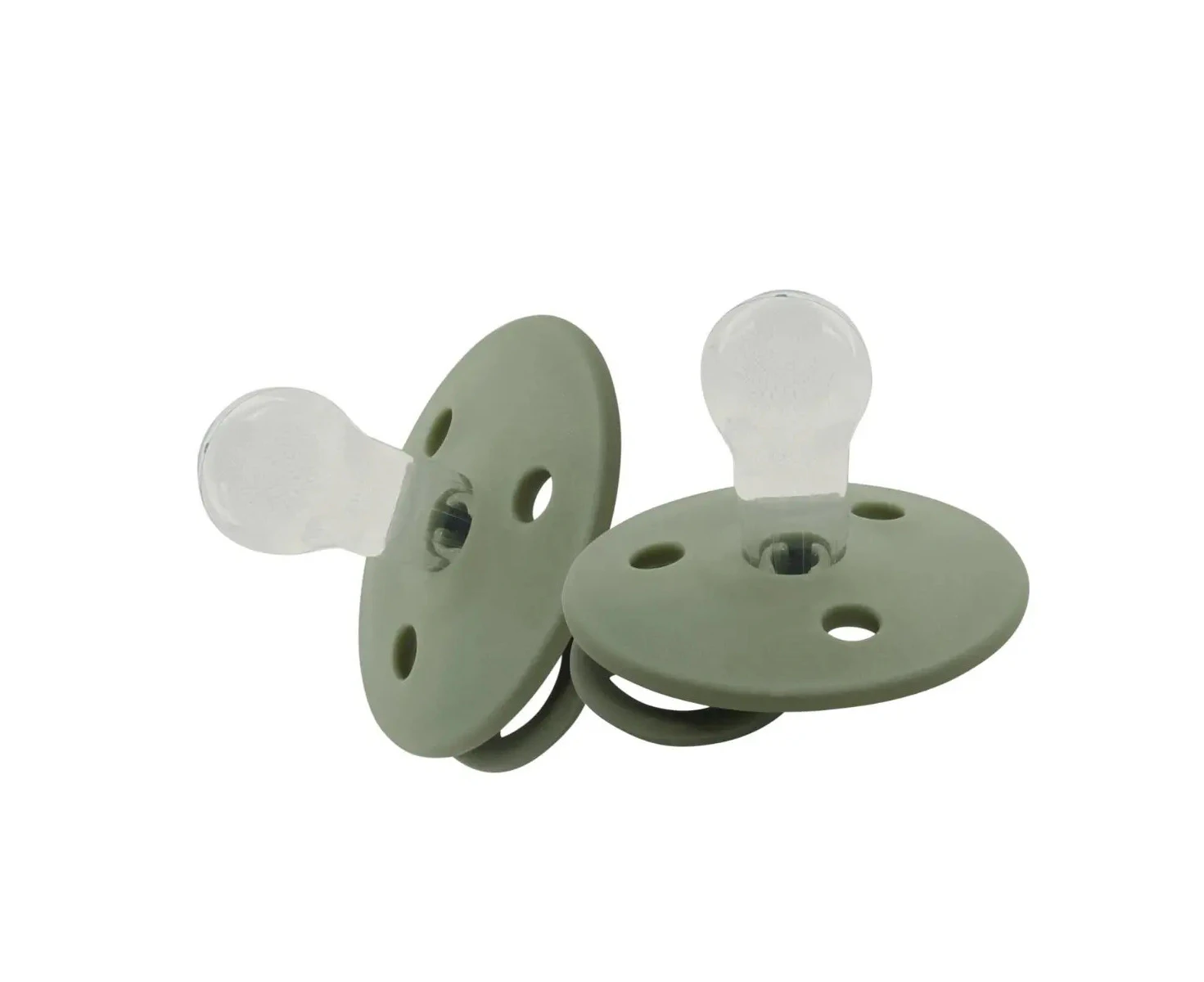 2PK Mininor Baby/Infant Feeding Dummy Silicone Pacifier/Soother Willow Green 0m+