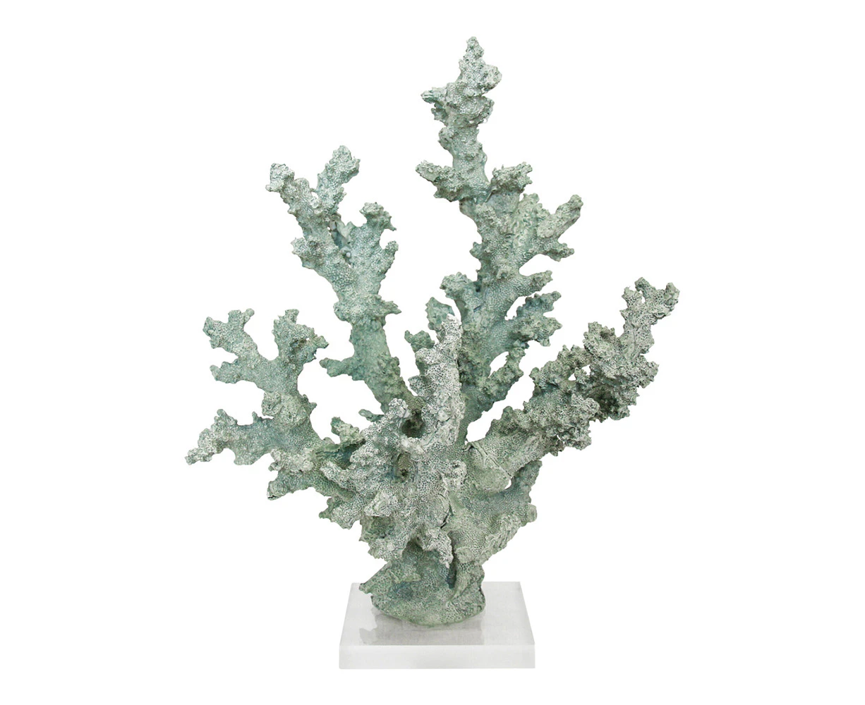 Decorative Polyresin/Acrylic 34.5cm Coral Medina Sea Sculpture Figurine Green