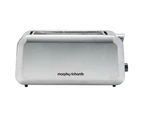 Morphy Richards Electric Slim Kitchen Equip 4 Slice Long Slot Toaster 1450W